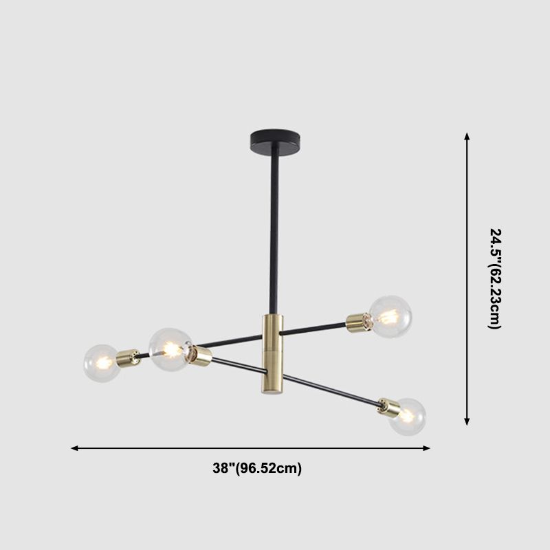 Lustre de style moderne industriel metal salon de plafond