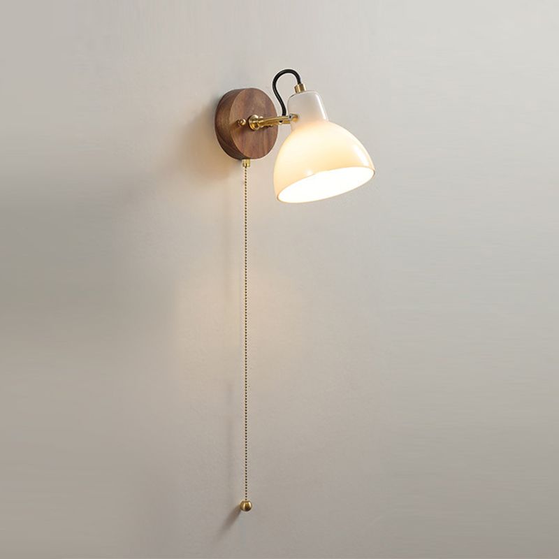 Modern Single Brass/Brown Wall Mounted Sconce Glass Wall Light for Foyer
