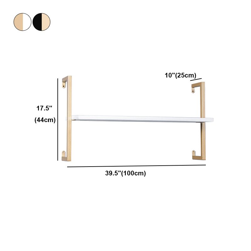 Contemporary Wall Unit Bookcase Metal Frame Pine Wood Shelf Bookshelf