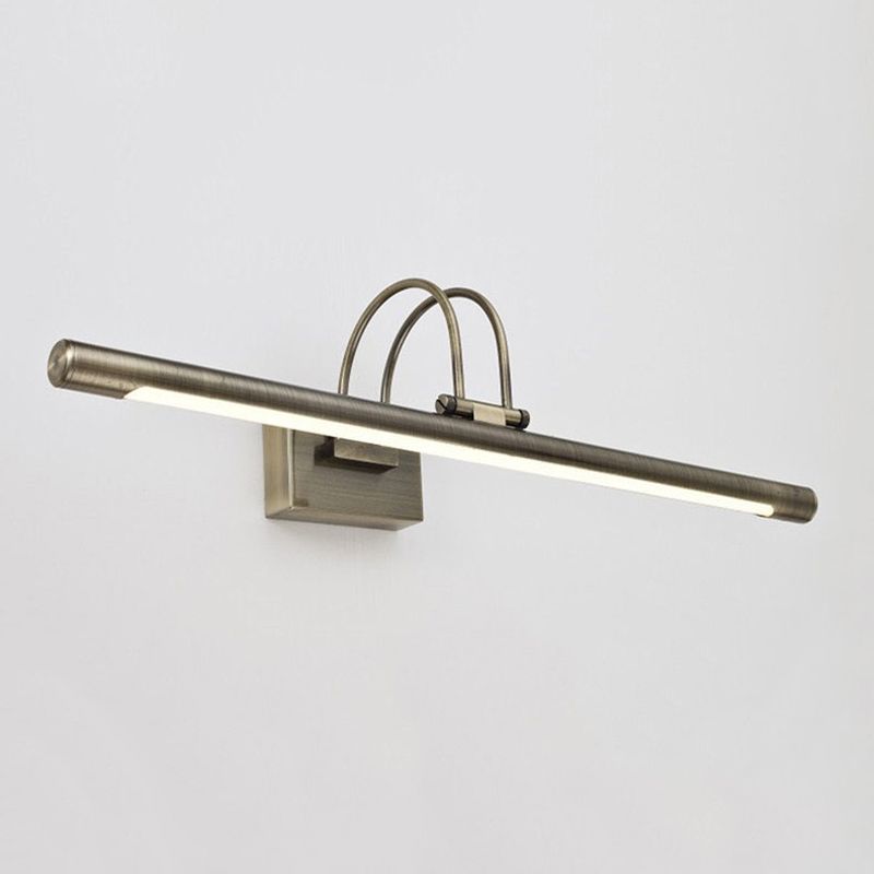 Metal lineare a forma di parete sconce moderno stile singolo specchio a parete luce montata
