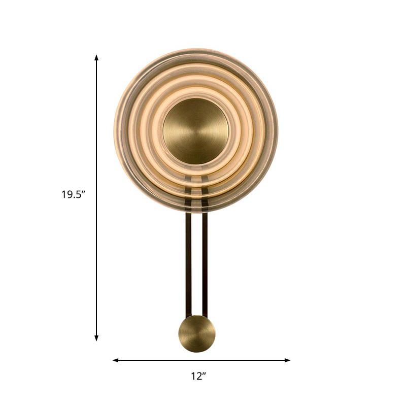Bell Métal et verre transparent applicable LED LED LET
