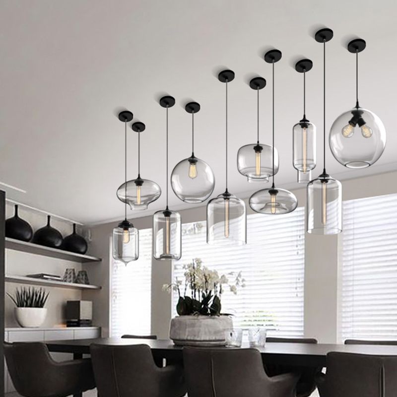 Modern Style Hanging Light Creative Glass Shade Pendant Lighting Fixture