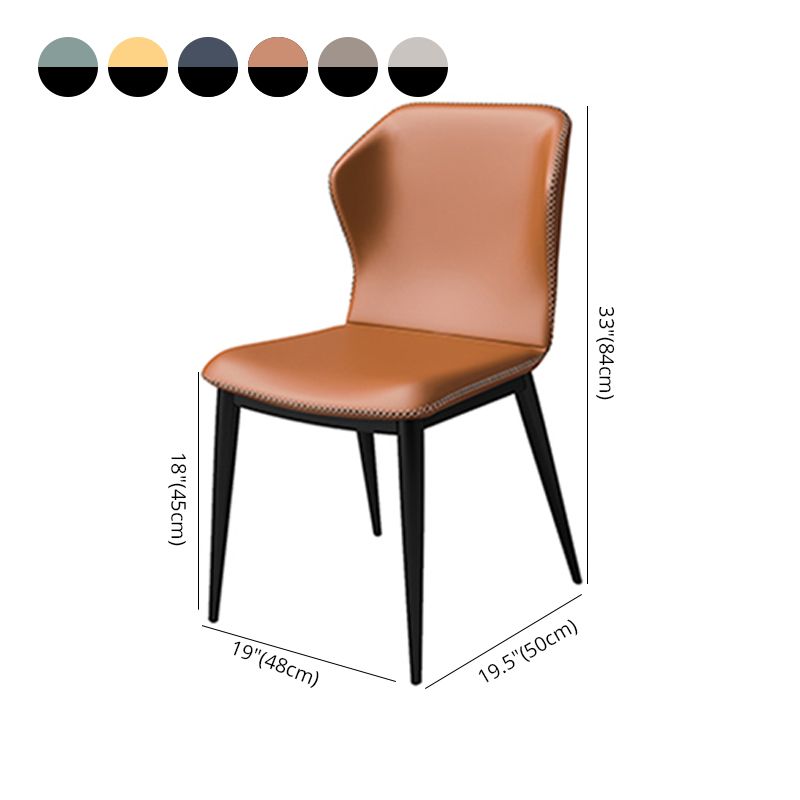Silla lateral casera industrial Silla tapizada Wingback del comedor del metal