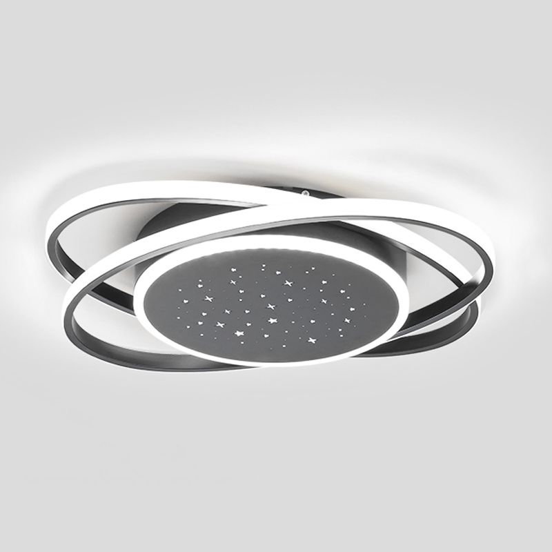 Linear Shape Ceiling Fixtures Modern Style Metal 3 Light Ceiling Mounted Lights