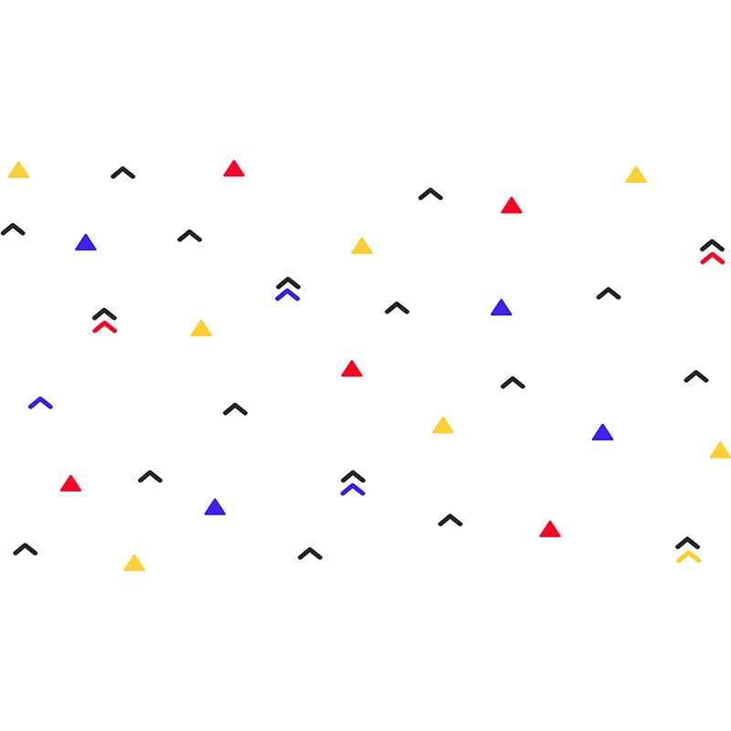 Illustration Geometrical Mural Decal Whole Wall Covering for Bedroom, Custom Print