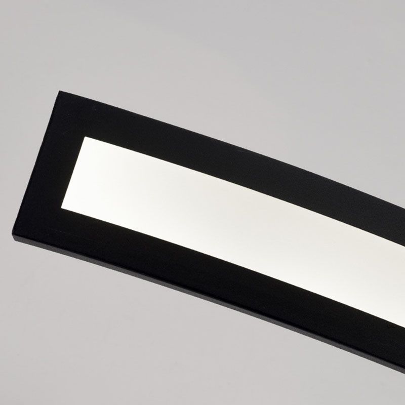 Metal Linear Shape Wall Light Modern 1-Light Mirror Wall Mount Light Fixture
