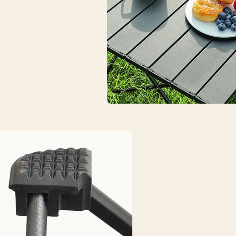 Industrial Style Patio Table Outdoor Open-air Rectangular Metal Camping Table