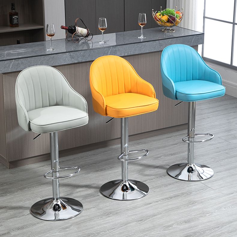 Modern Rotatable Liftable Counter Stool Steel Household Bar Stool with Cushion