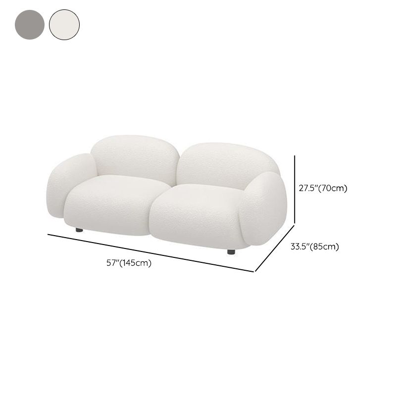 Contemporary Stain Resistant Settee Recessed Arm Sofa for Living Room