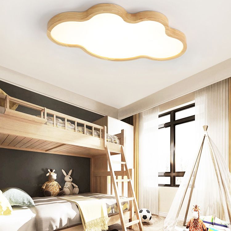 Creative Shape LED Wooden Flush Mount Ceiling Light Modern LED Flush Ceiling Light Fixture