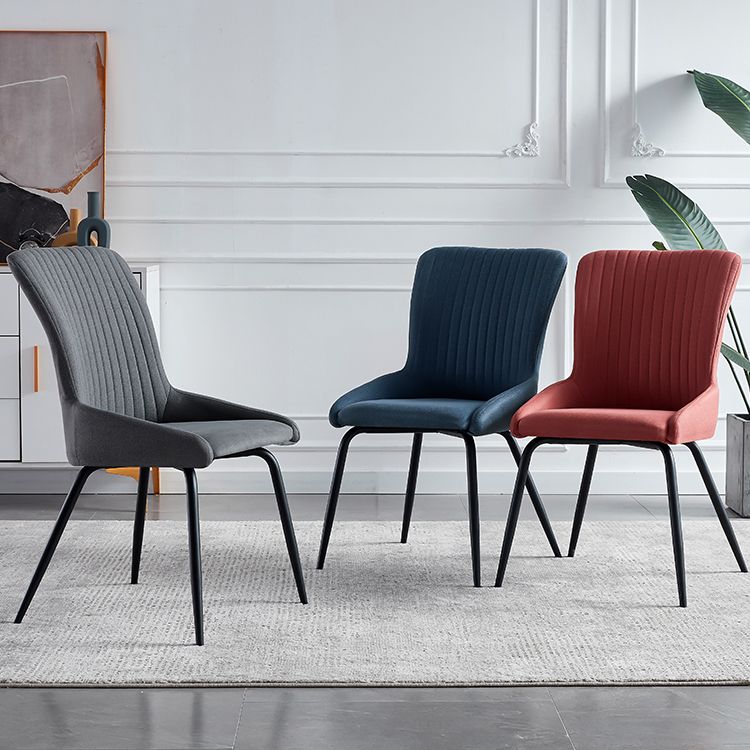 Silla de comedor de metal de estilo moderno, silla lateral con brazo de comedor para cocina