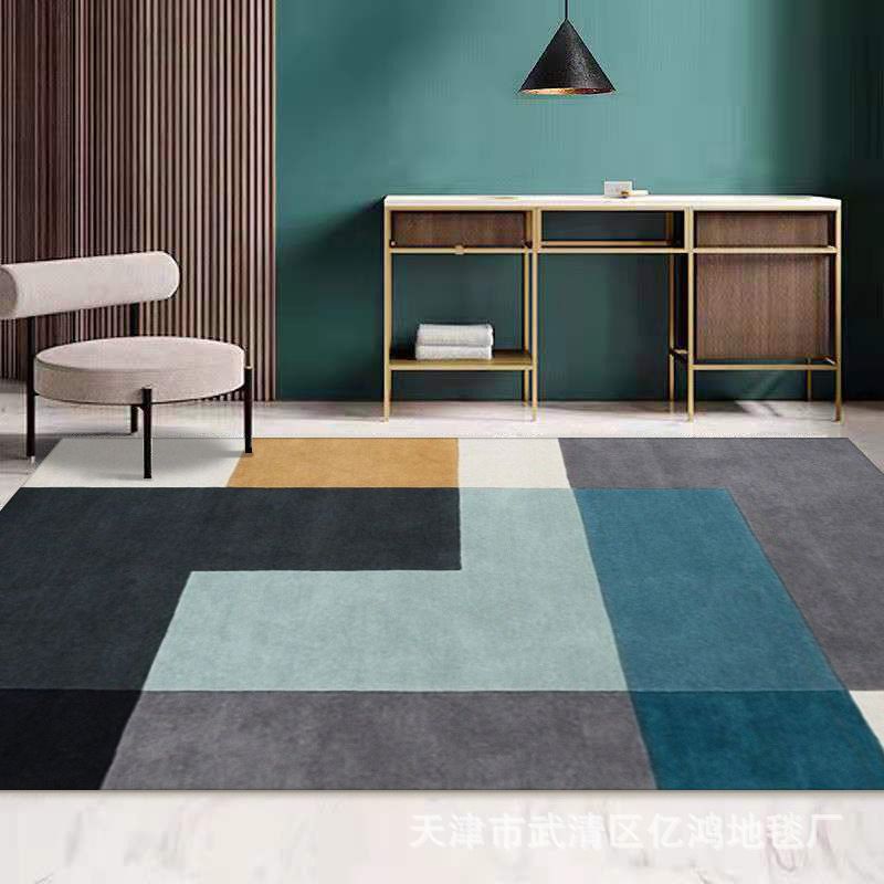 Lichtgele moderne tapijt polyester abstract grafisch tapijtvlekbestendig tapijt voor woningdecoratie