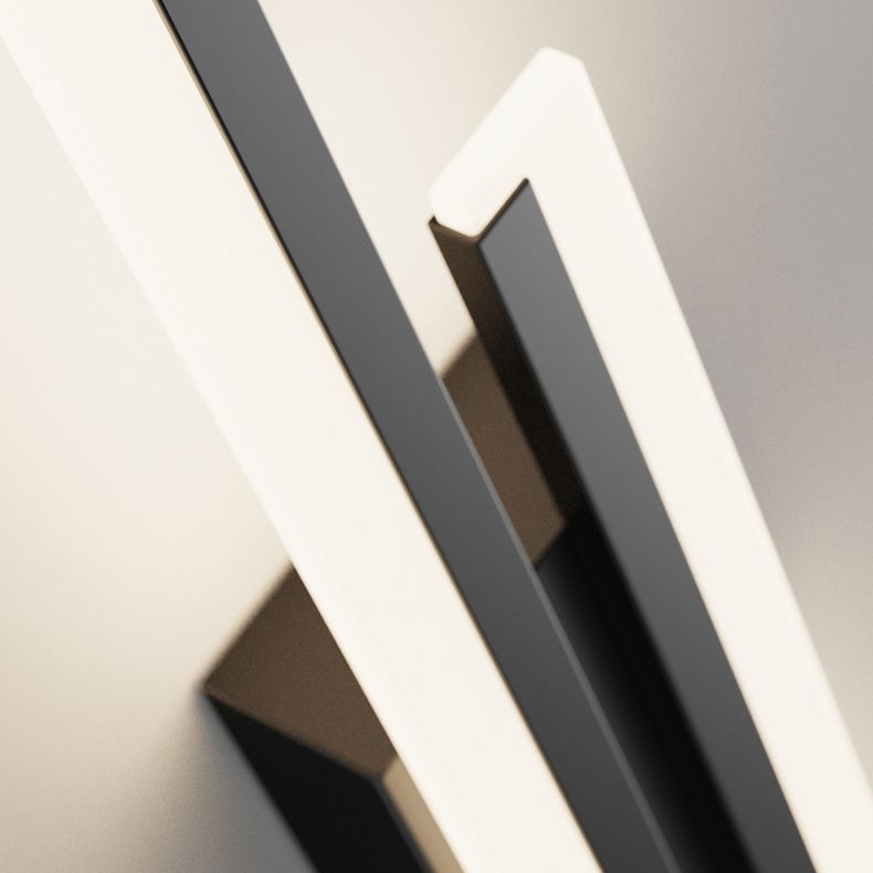 2-Lights Linear Wall Sconce Nordic Minimalist Style Aluminum Sconce Wall Light