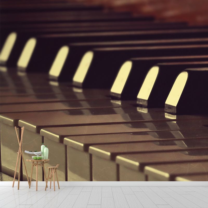 Washable Stain Resistant Wall Mural Wallpaper Musical Instruments Sitting Room Wall Mural