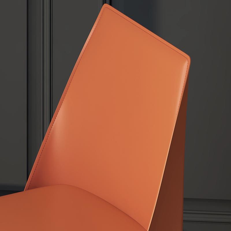 Modern Kitchen Leather Dining Chair Parsons Chair in Matte Finish for Home