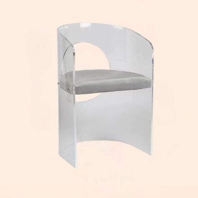 Modern Simple Arm Chair Plastic Frame Dining Arm Chair for Living Room