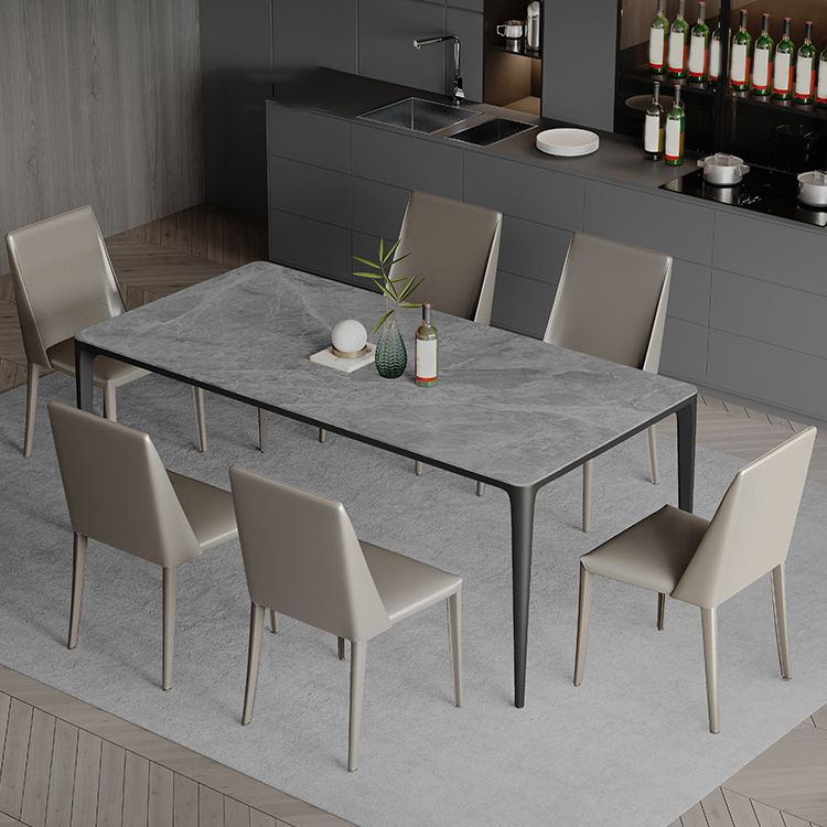 Modern Grey 1/4/5/7 Pieces Dinette Set Rectangle Legs Indoor Dining Table Set