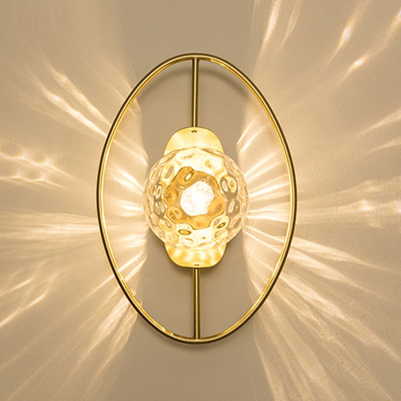 Contemporary Wall Sconce Globe Shade Wall Light Fixture for Bedroom