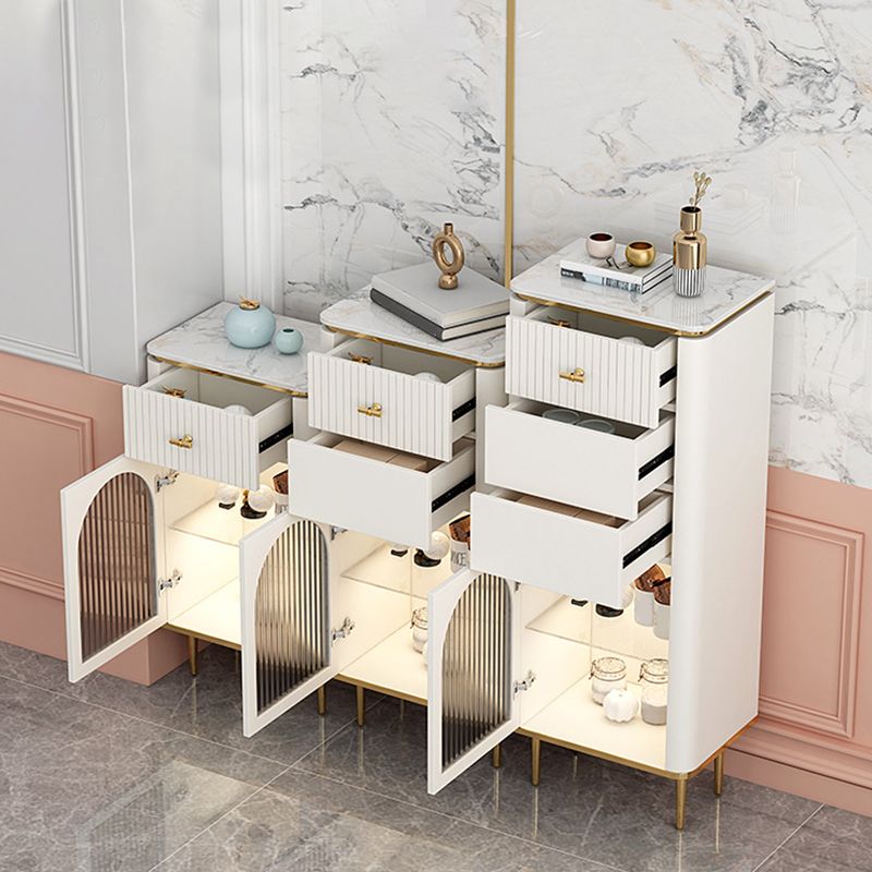 11.7 Inch Width Stone Storage Chest Classic Glam Storage Chest Dresser