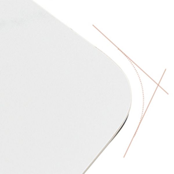 Contemporary Rectangular White Stone Top Dining Table with Legs