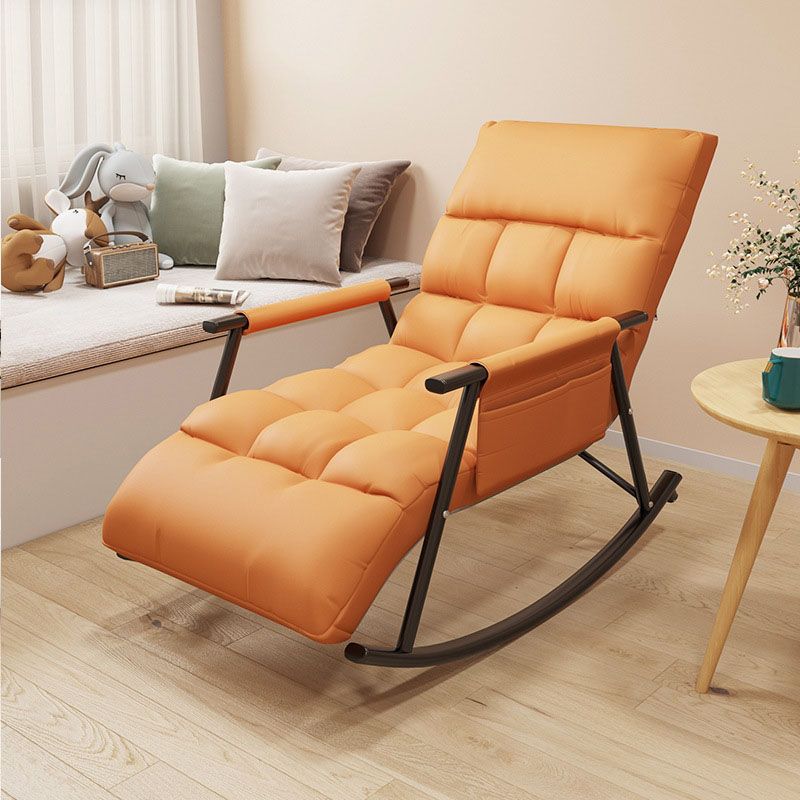 Modern Style Single Rocker Chair Iron Base Chaise Chair with Bedroom