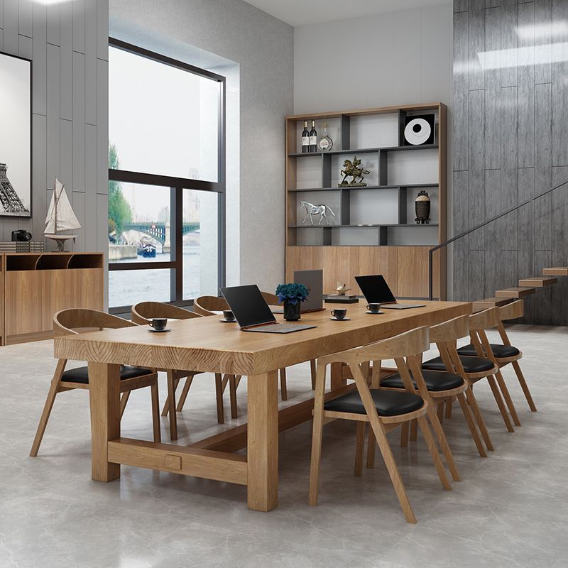 Pine Wood Contemporary Dining Set 1/9 Pcs Dinette Set for Home