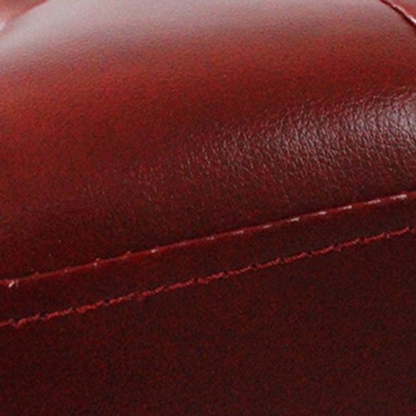 Modern Ottoman Cube Tufted Solid Color Leather Ottoman in Living Room