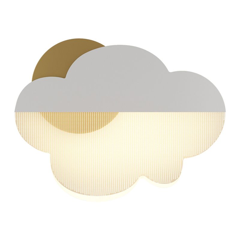 1 Light Sconce Modern Wall Lights Metal Sconce Light in Gold and White