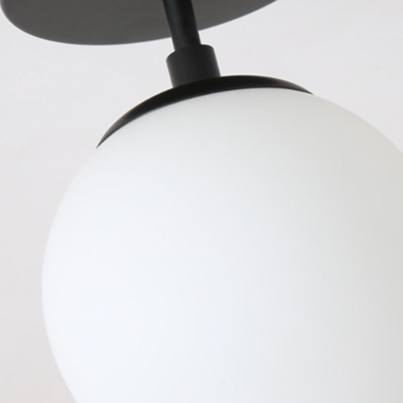 Contemporary Black Ceiling Light Globe Flush Mount Lighting for Home