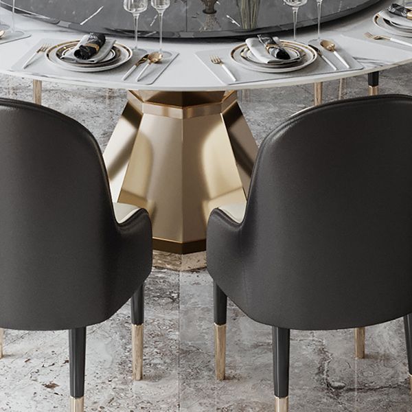 Mesa de comedor redonda Mesa de comedor tradicional de lujo con base de pedestal