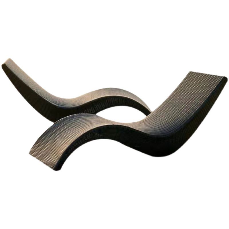 Tropical Patio Daybed Wicker/Rattan UV Resistant Beige Mildew Resistant