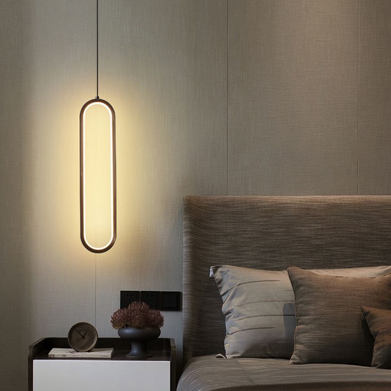 Koper LED lineair hanglampje in moderne luxe stijl acrylhangende lamp voor binnenruimtes