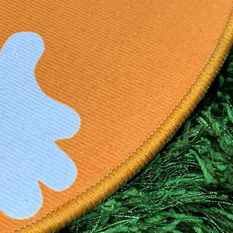 Vintage Blumen Print Fläche Teppich Polyester Teppich Haustierfreundlicher Innenteppich für die Heimdekoration