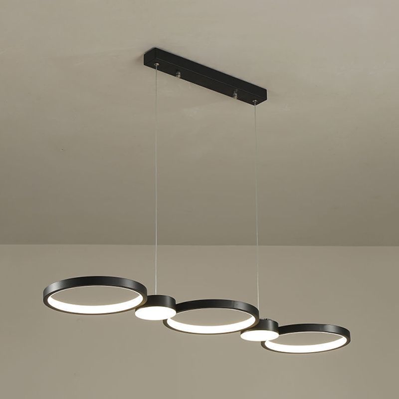 Multiple-Light Geometric Island Pendant Modern Metal Island Pendant Lights