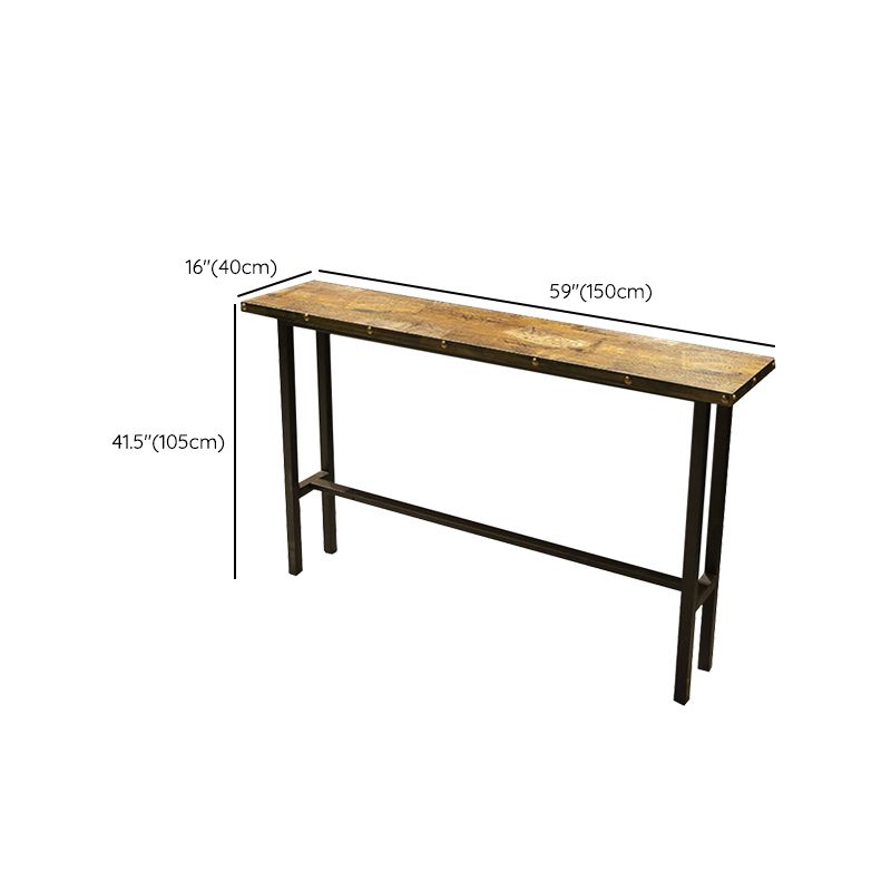 Modern Bar Table Set 1/2/5 Pieces Solid Wood Rectangle Bistro Set for Indoor