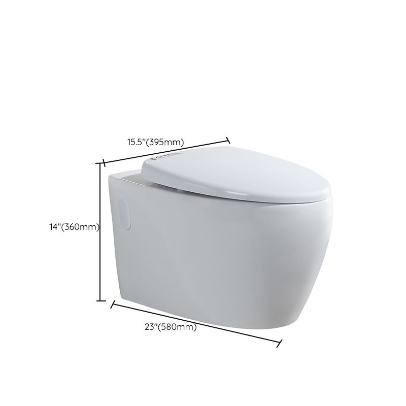 Contemporary Wall Mount Toilet Bowl White Seat Included Urine Toilet for Bathroom