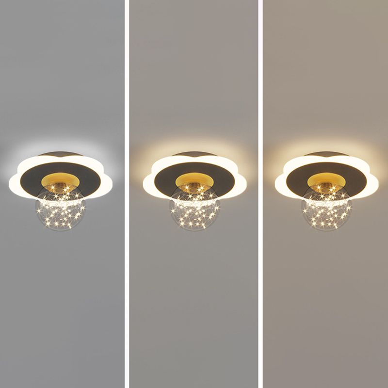 Geometrische halbbündige Leuchte, moderne, schlichte Deckenleuchte für Schlafzimmer