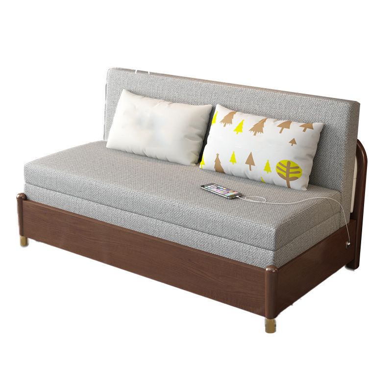 Contemporary Futon Sleeper Sofa Armless Futon and Mattress with Storage