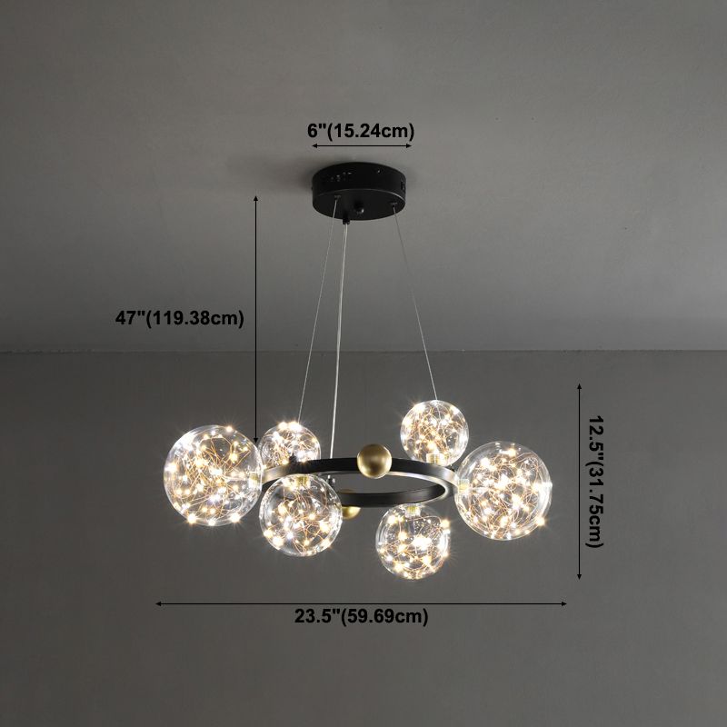 Modern Nordic Simple Style LED Hanging Chandelier Light for Dining Room Living Room Bedroom