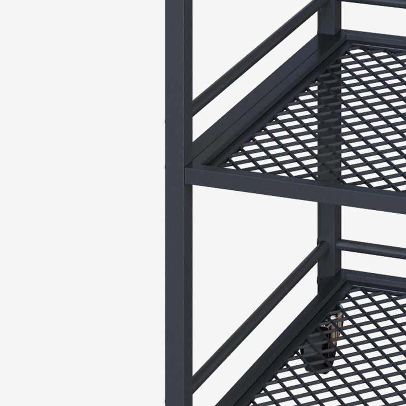 Modern Style Metal Prep Table 31.5"H Rolling Wood Prep Table with Open Storage