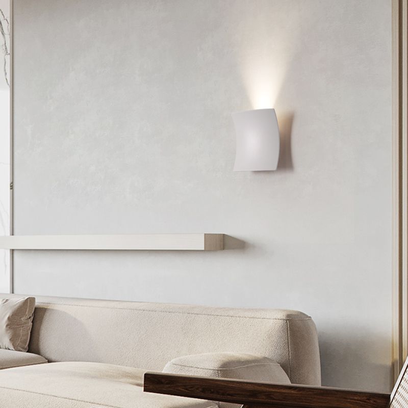 1 leichte Metallwand Licht moderner Stil quadratischer Form Wandhalterung Leuchte in Weiß