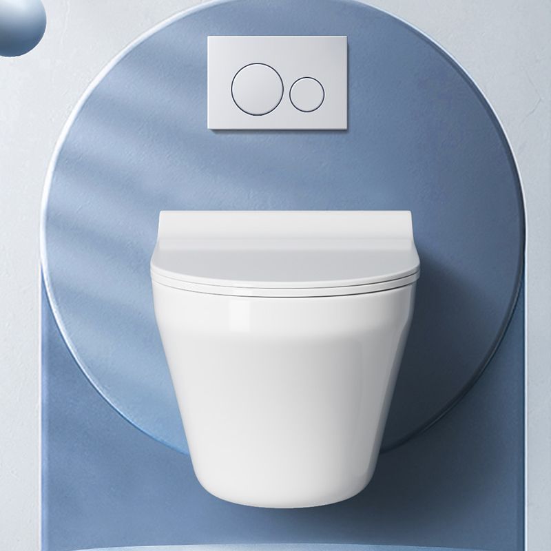 Modern Wall Mounted Flush Toilet White Urine Toilet with Seat for Bathroom