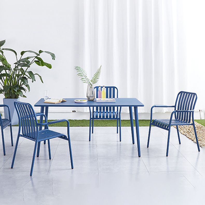 Metal Modern Bistro Table Set 1/4/5 Pcs Metallic Finish Bistro Set