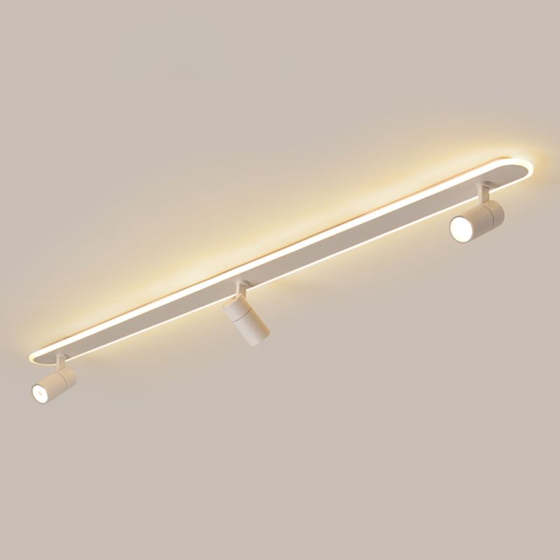 Zeitgenössische LED-Deckenleuchte, lineare Deckenleuchte mit Metallschirm