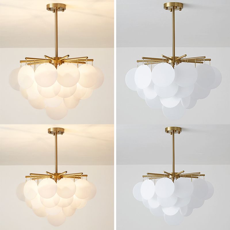 Accesorio de iluminación de araña simple luz colgante moderna con sombra acrílica para dormitorio