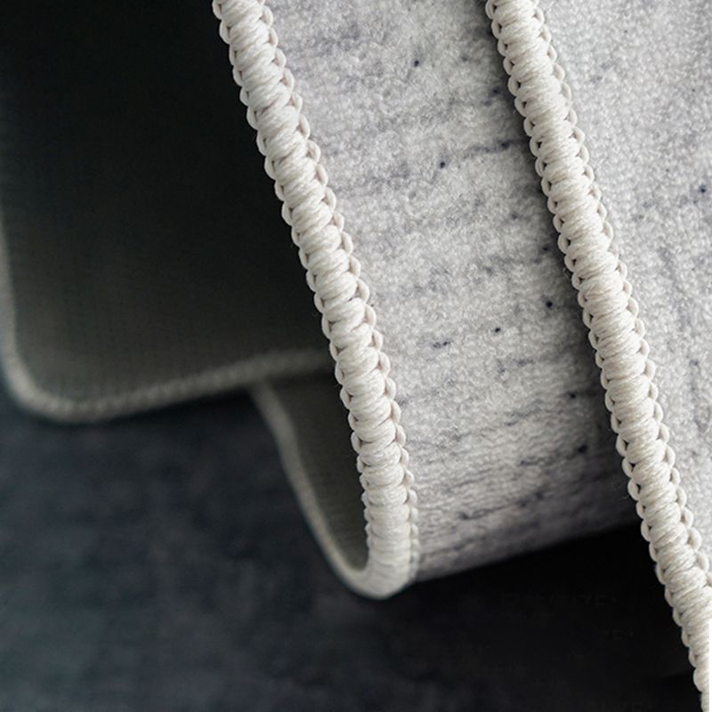 Simple Solid Color Comfort Rug Polyester Stripe Printing Area Rug Non-Slip Backing Carpet for Living Room