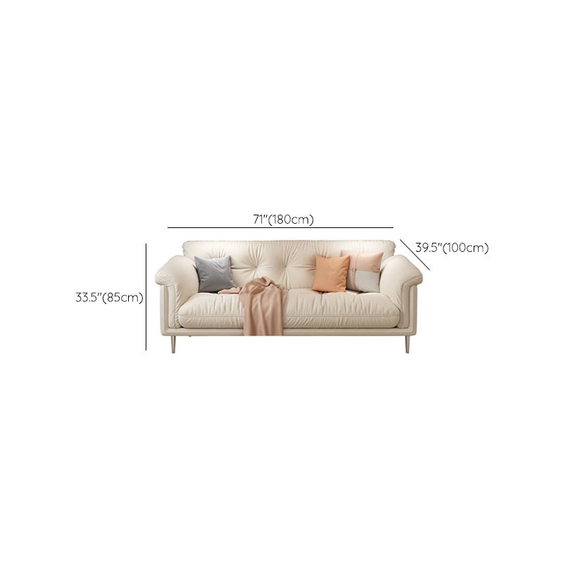 Modernistic Sofa Faux Leather Armless Sofa with Loose Back for Living Room