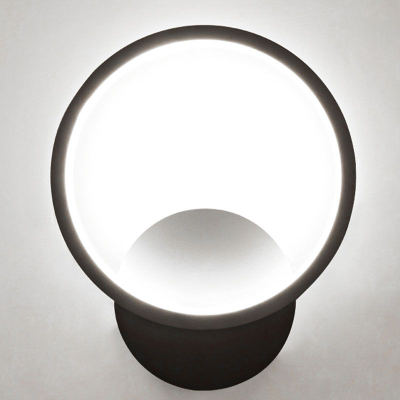 Simple Circle Shade Wall Sconce Light Acrylic Linear Sconce Light Fixture for Bedroom
