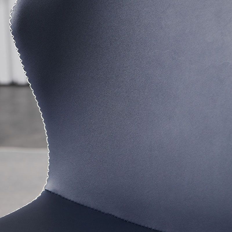 Industrial Style Wingback Armless Chair for Home Faux Leather Dining Chairs