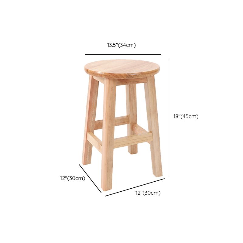 Modern Style Bar Stool Rubberwood Counter Stool for Dining Room
